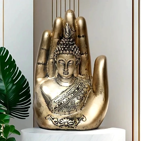 VIVARS HOME Resin Lord Buddha Statue - Decorative Buddha