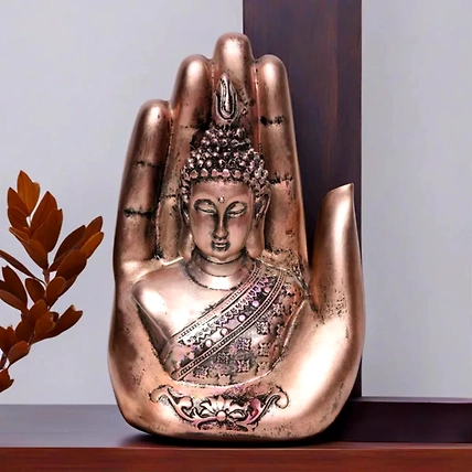 VIVARS HOME Resin Lord Buddha Statue - Decorative Buddha Idol-12438530