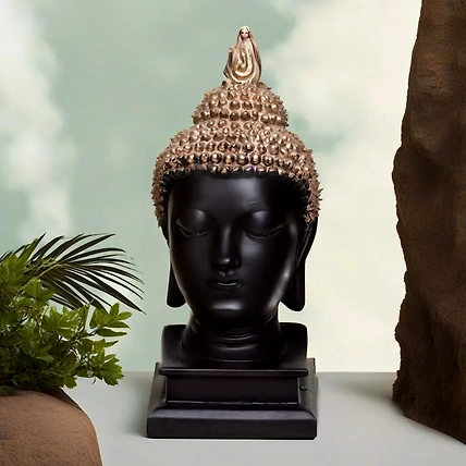 VIVARS HOME Buddha Polystone Statue Antique Buddha Idol for Peace-12438556
