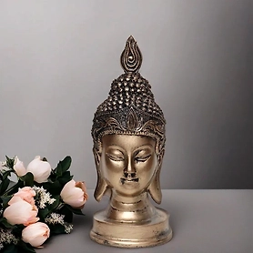 VIVARS HOME Resin Lord Buddha Statue - Decorative Buddha Idol Showpiece