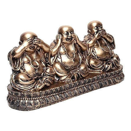VIVARS HOME  Polyresin Eco Friendly Sitting Buddha Monk Sculpture-2