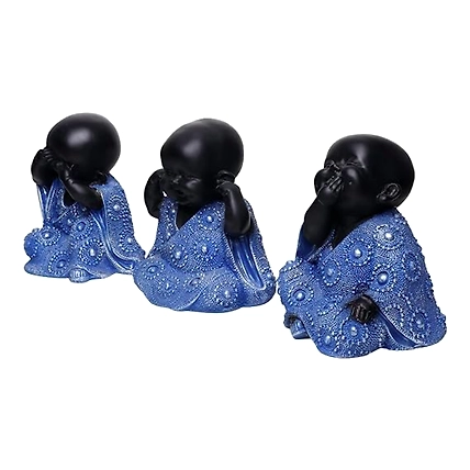 VIVARS HOME Resin Sitting Buddha Monk Sculpture-3