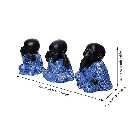 VIVARS HOME Resin Sitting Buddha Monk Sculpture-1