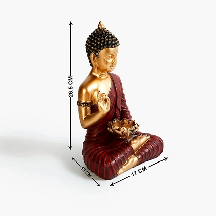 VIVARS HOME Sitting Buddha in Meditation Statue Showpiece for Home-1