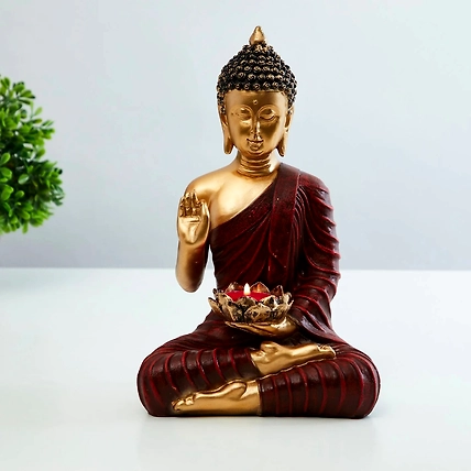 VIVARS HOME Sitting Buddha in Meditation Statue Showpiece for Home-4