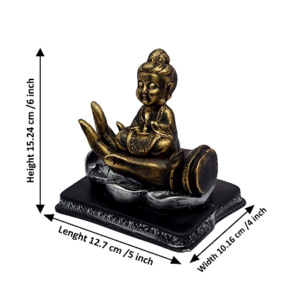 VIVARS HOME Polyresin Buddha Monk Showpiece-1