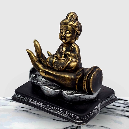 VIVARS HOME Polyresin Buddha Monk Showpiece-2