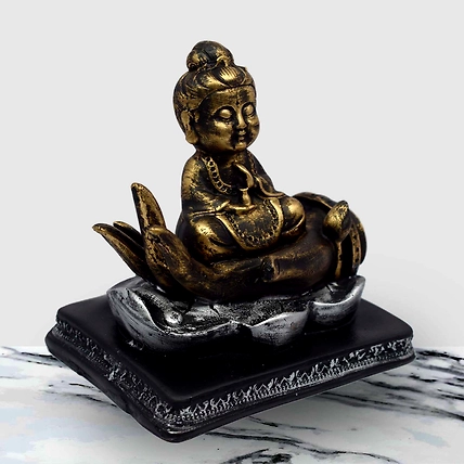 VIVARS HOME Polyresin Buddha Monk Showpiece-3