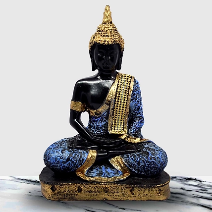 VIVARS HOME Polyresin Sitting Buddha Idol Statue Showpiece for Homedecor-1