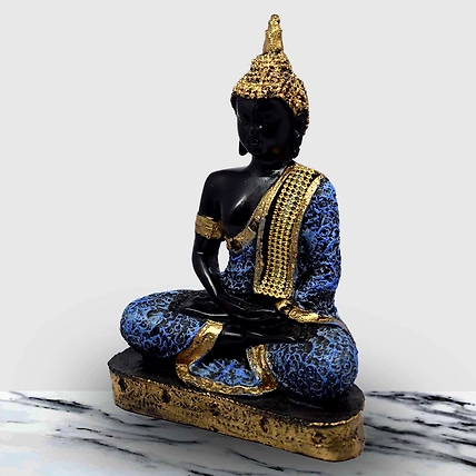 VIVARS HOME Polyresin Sitting Buddha Idol Statue Showpiece for Homedecor-2