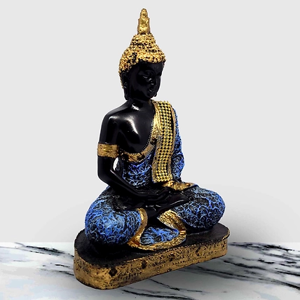 VIVARS HOME Polyresin Sitting Buddha Idol Statue Showpiece for Homedecor-3