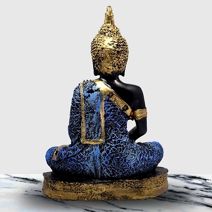 VIVARS HOME Polyresin Sitting Buddha Idol Statue Showpiece for Homedecor-4