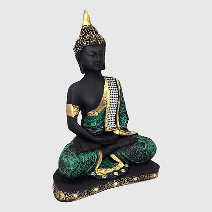 VIVARS HOME Polyresin Sitting Buddha Idol Statue Showpiece for Homedecor-1