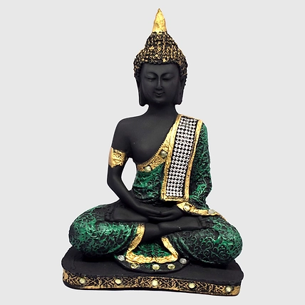 VIVARS HOME Polyresin Sitting Buddha Idol Statue Showpiece for Homedecor-3