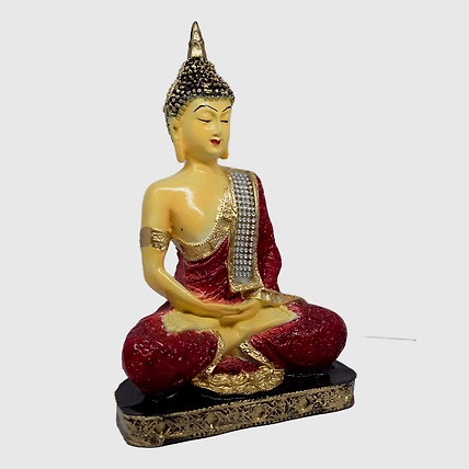 VIVARS HOME Polyresin Sitting Buddha Idol Statue Showpiece-2