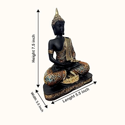 VIVARS HOME Polyresin Sitting Buddha Idol Statue Showpiece for Homedecor-1