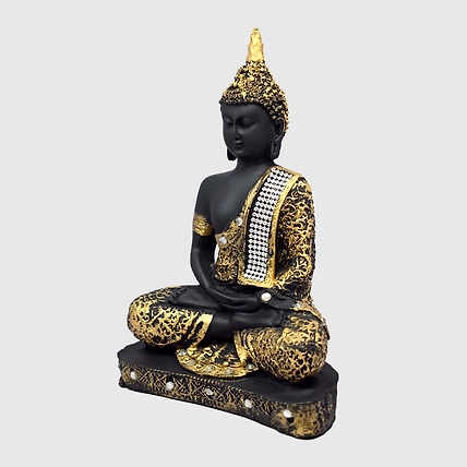 VIVARS HOME Polyresin Sitting Buddha Idol Statue Showpiece for Homedecor-3