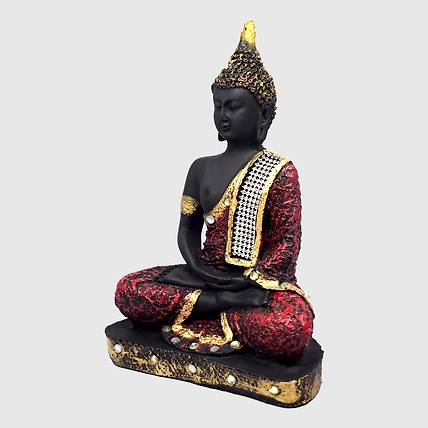 VIVARS HOME Polyresin Sitting Buddha Idol Statue Showpiece for Homedecor-1