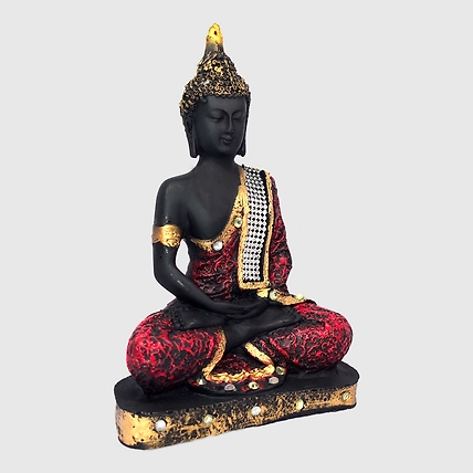 VIVARS HOME Polyresin Sitting Buddha Idol Statue Showpiece for Homedecor-2