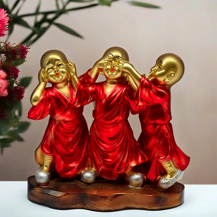 VIVARS HOME Standing Buddha Peacefull Monks for Gift-12438624