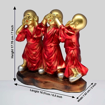 VIVARS HOME Standing Buddha Peacefull Monks for Gift-1