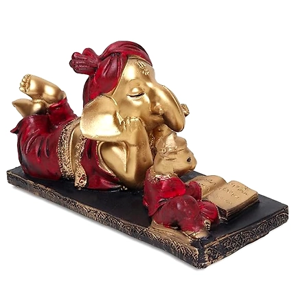 VIVARS HOME Lord Ganesha Ji with Mushak Idol for Pooja Room-3