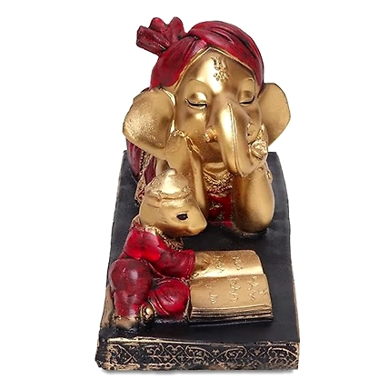 VIVARS HOME Lord Ganesha Ji with Mushak Idol for Pooja Room-4