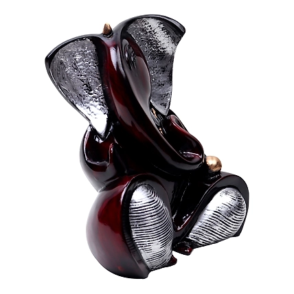 VIVARS HOME Lord Ganesha Ji with Mushak Idol for Pooja Room-2