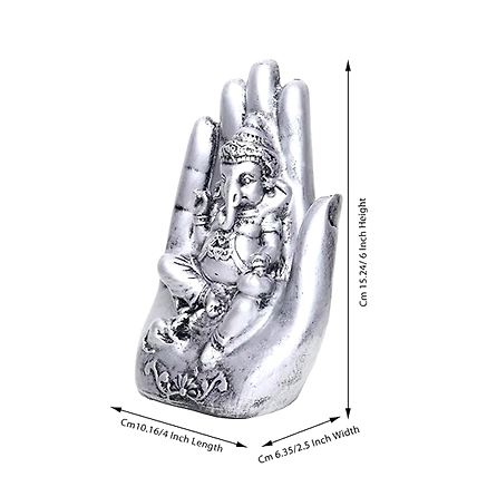 VIVARS HOME Palm Ganesha Ji for Pooja Room-1