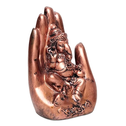 VIVARS HOME Palm Ganesha Ji for Pooja Room Home Décor-2