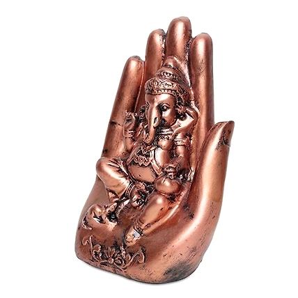 VIVARS HOME Palm Ganesha Ji for Pooja Room Home Décor-3