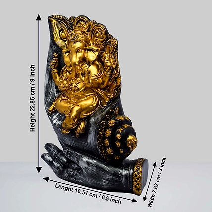 VIVARS HOME Blessing Lord Ganesha on Shankh Palm-1