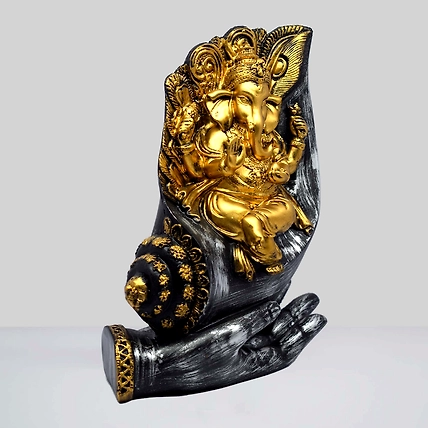 VIVARS HOME Blessing Lord Ganesha on Shankh Palm-2