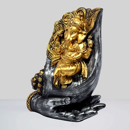 VIVARS HOME Blessing Lord Ganesha on Shankh Palm-3
