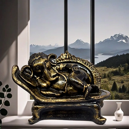 VIVARS HOME Lord Ganesha Ji Sitting On Sofa, Vinayaka Statue,-12438870