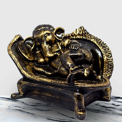 VIVARS HOME Lord Ganesha Ji Sitting On Sofa, Vinayaka Statue,-2