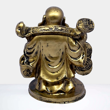 VIVARS HOME Cheerful Laughing Buddha Along with Money Bag-4