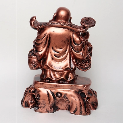 VIVARS HOME Cheerful Laughing Buddha Along with Money Bag-4