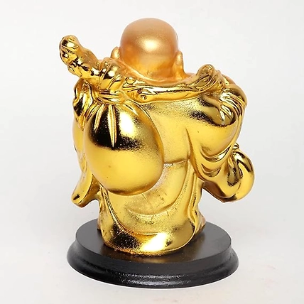 VIVARS HOME Cheerful Laughing Buddha Along with Money Bag-4