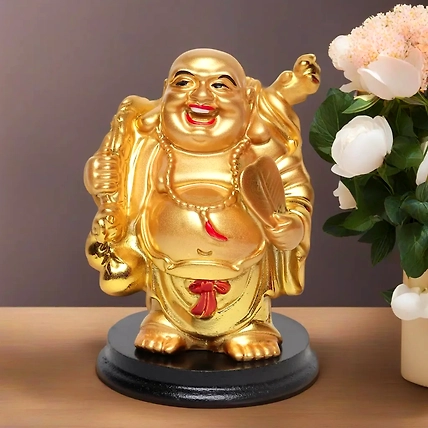 VIVARS HOME Cheerful Laughing Buddha Along with Money-12438882