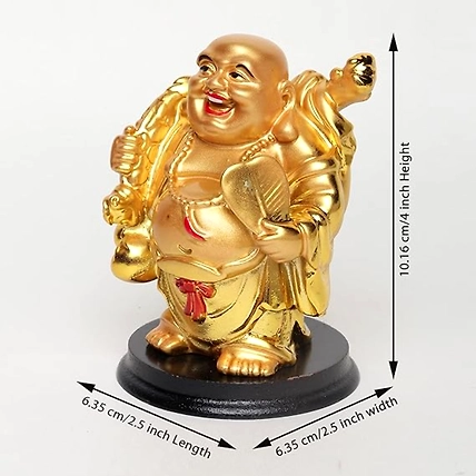 VIVARS HOME Cheerful Laughing Buddha Along with Money-1