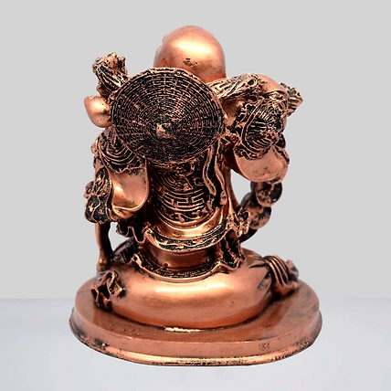 VIVARS HOME Resin Fengshui Figurine Laughing Buddha with Money-4