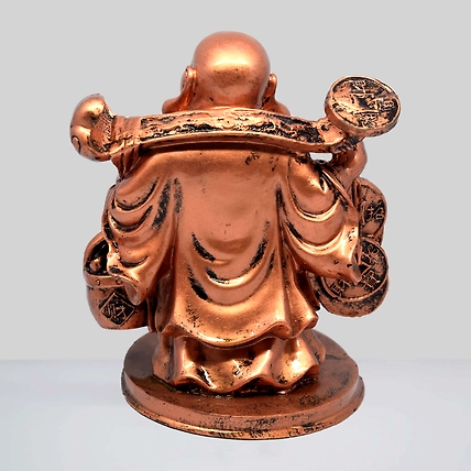 VIVARS HOME Resin Fengshui Figurine Laughing Buddha Sitting on Luck-4