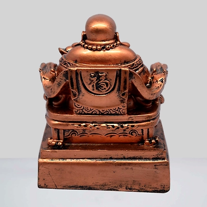VIVARS HOME Resin Fengshui Figurine Laughing Buddha Sitting on Luck-4