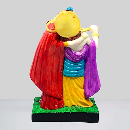 VIVARS HOME Resin Radha Krishna Statue for Home Mandir Pooja-4