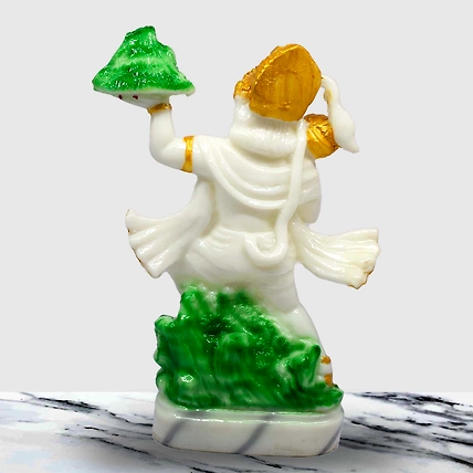 VIVARS HOME Marble Dust Panchmukhi Hanuman Ji Statue-4