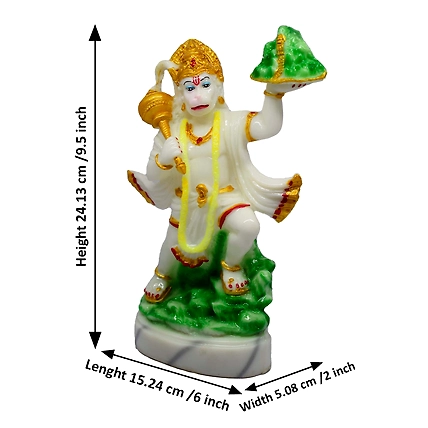VIVARS HOME Marble Dust Hanuman Ji Statue-1
