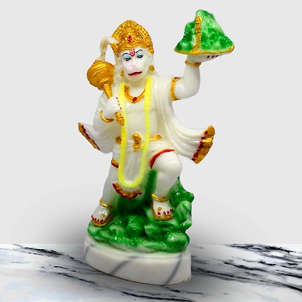 VIVARS HOME Marble Dust Hanuman Ji Statue-2