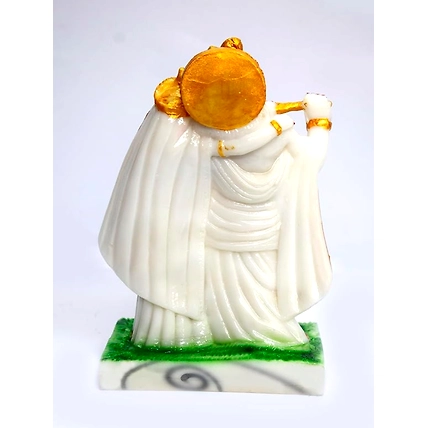 VIVARS HOME Marble Dust Radha Krishna Statue for Home Mandir Pooja-4
