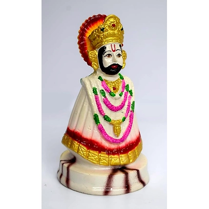 VIVARS HOME Marble Dust Lord Khatu Shyam Ji Statue for Home-3
